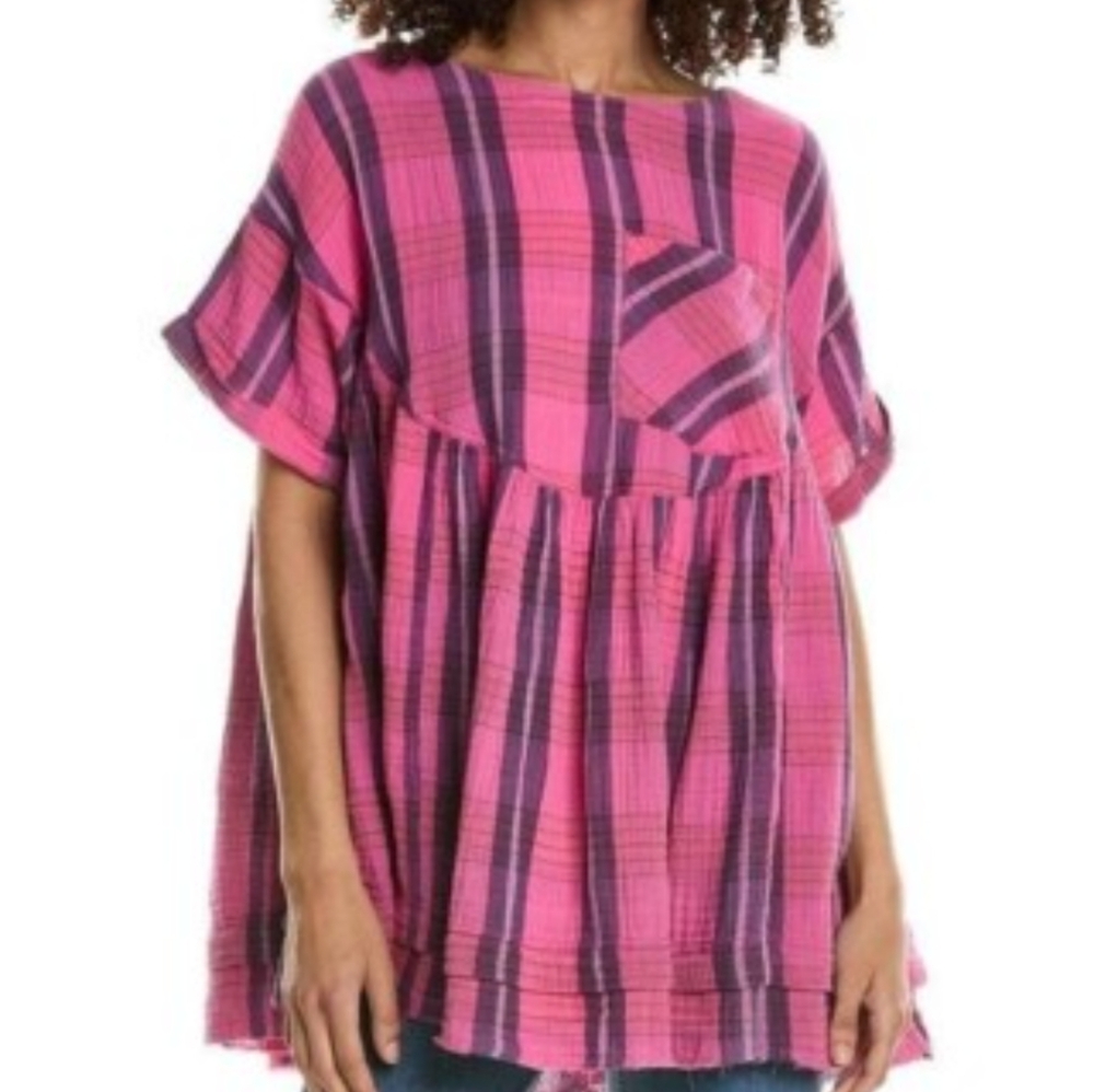 We the Free Moon City Plaid Tunic